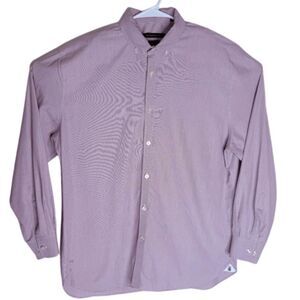 John Varvatos Men's Slim Fit Button Down Long Sleeve Dress Shirt Red 16.5‎ 32/33